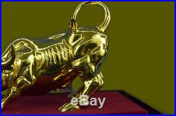 Hand Made Bronze Statue DEAL Hot Cast 24K Edition Stock Market Bull Decor Deal