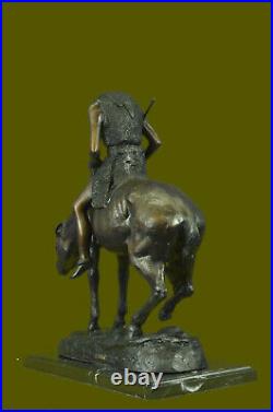 Hand Made Bronze Statue End Of Trail American Indian Horse Western 21 Figurine