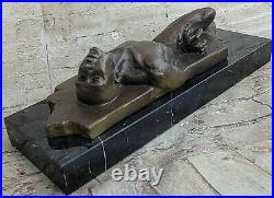 Hand Made Bronze Statue of a man that appears to be coming out of a wall Decor