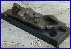 Hand Made Bronze Statue of a man that appears to be coming out of a wall Decor