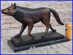 Hand Made Bronze Wolf Statue by Moigniez Wildlife Home Decor Hot Cast Hand Made Bronze Wolf Statue by Moigniez Wildlife Home Decor Hot Cast