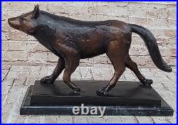 Hand Made Bronze Wolf Statue by Moigniez Wildlife Home Decor Hot Cast Hand Made Bronze Wolf Statue by Moigniez Wildlife Home Decor Hot Cast