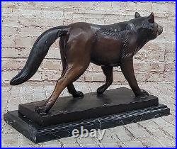 Hand Made Bronze Wolf Statue by Moigniez Wildlife Home Decor Hot Cast Hand Made Bronze Wolf Statue by Moigniez Wildlife Home Decor Hot Cast