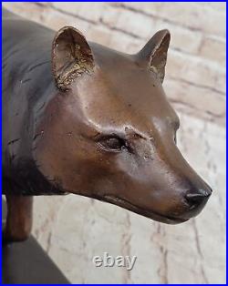 Hand Made Bronze Wolf Statue by Moigniez Wildlife Home Decor Hot Cast Hand Made Bronze Wolf Statue by Moigniez Wildlife Home Decor Hot Cast