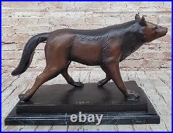 Hand Made Bronze Wolf Statue by Moigniez Wildlife Home Decor Hot Cast Hand Made Bronze Wolf Statue by Moigniez Wildlife Home Decor Hot Cast