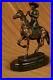 Hand_Made_C_M_Thomas_Cowboy_on_horse_batteling_Stallion_Bronze_Statue_01_vvff