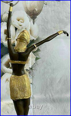 Hand Made Classic Art Deco/Nouveau Dancer 100% Pure Bronze Sculpture Figurine NR