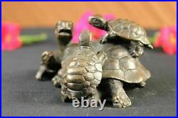 Hand Made Classic Home and Garden Decoration Turtle Family Genuine Bronze Statue