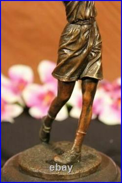 Hand Made Collector Edition Woman Golfer Golf Trophy Bronze Sculpture Statue Art