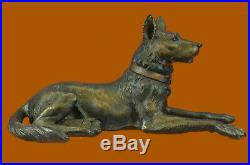 Hand Made DOG Figurine Statue Hand Painted Pure Bronze Gift Pet Lovers Figurine