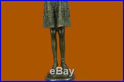 Hand Made Dancer Flapper Jazz Art Decor Roaring 20s Woman Bronze Statue Figure