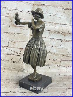 Hand Made Dancer Signed Chiparus 100% Pure Hotcast Bronze Statue Figurine Deal