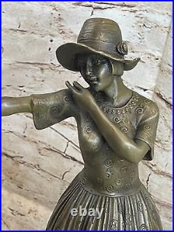 Hand Made Dancer Signed Chiparus 100% Pure Hotcast Bronze Statue Figurine Deal