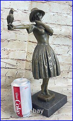 Hand Made Dancer Signed Chiparus 100% Pure Hotcast Bronze Statue Figurine Sale