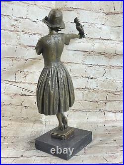 Hand Made Dancer Signed Chiparus 100% Pure Hotcast Bronze Statue Figurine Sale
