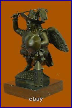 Hand Made Detailed Angel Warrior Genuine Bronze Sculpture by Fernando Botero ART