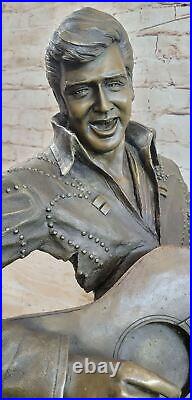 Hand Made Detailed Elvis Comeback Special Cast-Metal Sculptures Bronze Statue
