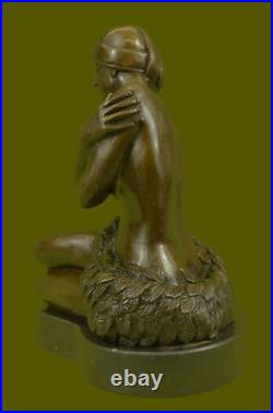 Hand Made Detailed Man Hawaiian Performer Dancer Cast Bronze Sculpture Statue