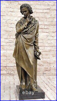 Hand Made Detailed Standing Giant Frederic Chopin Composer Bronze Statue