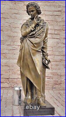 Hand Made Detailed Standing Giant Frederic Chopin Composer Bronze Statue