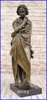 Hand Made Detailed Standing Giant Frederic Chopin Composer Bronze Statue