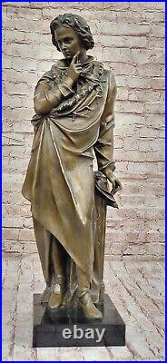 Hand Made Detailed Standing Giant Frederic Chopin Composer Bronze Statue