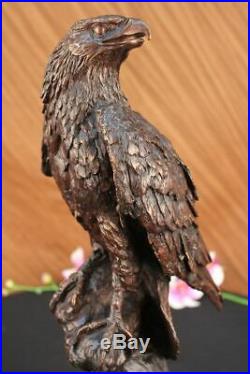 Hand Made Eagle Detailed Bust Statue Sculpture Figure Bronze Hot Cast Figurine