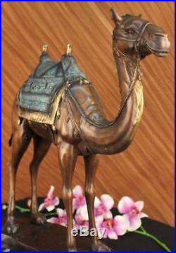 Hand Made Edition Signed Camel Desert Is Statue Figurine Bronze Sculpture Decor