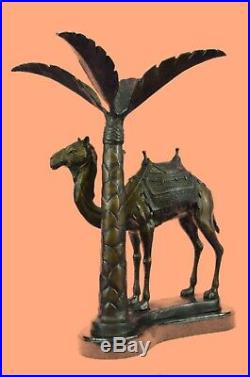 Hand Made Edition Signed Camel Desert Is Statue Figurine Bronze Sculpture EX