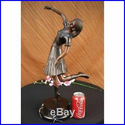 Hand Made Egyptian Lady Dancer Chiparus Statue Figurine Bronze Sculpture Figurin