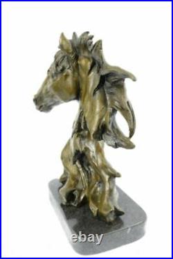 Hand Made European Copper Bronze Belle Handsome Horse Hand Bust Statue Artwork