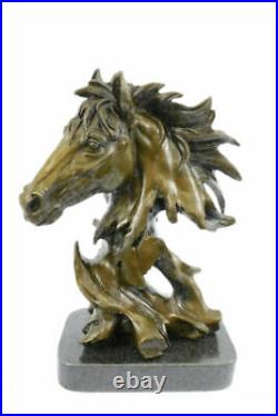Hand Made European Copper Bronze Belle Handsome Horse Hand Bust Statue Figure