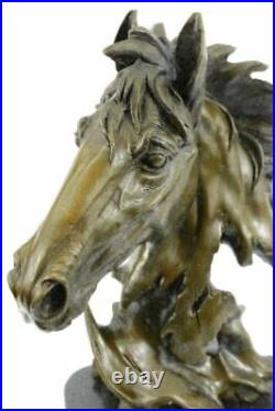Hand Made European Copper Bronze Belle Handsome Horse Hand Bust Statue Figure