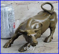 Hand Made European Genuine Bronze Magnificent Stock Market Bull Sculpture