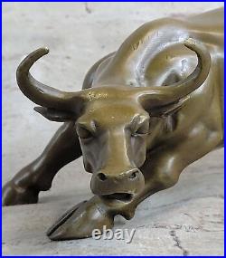 Hand Made European Genuine Bronze Magnificent Stock Market Bull Sculpture