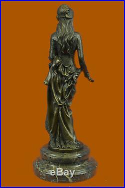 Hand Made Exquisite Maiden Decor Statue Figurine Bronze Sculpture Lost wax Art