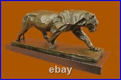 Hand Made Extra Large Bugatti Puma Mountain Lion Museum Quality Bronze Statue