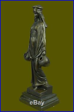 Hand Made GIFT NOUVEAU VICTORIAN PURE 100% BRONZE MAIDEN 15 TALL STATUE