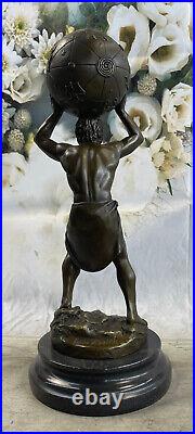 Hand Made Genuine Bronze Artwork Atlas Sculpture Home/Office Decoration Gift