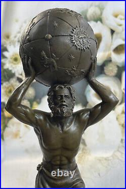 Hand Made Genuine Bronze Artwork Atlas Sculpture Home/Office Decoration Gift