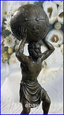 Hand Made Genuine Bronze Artwork Atlas Sculpture Home/Office Decoration Gift