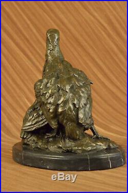 Hand Made Genuine Bronze Eagles in Love Bronze Sculpture Bird Statue Figurine NR