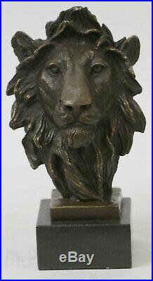 Hand Made Genuine Bronze Museum Quality Wildlife Animal Lion Statue Figurine