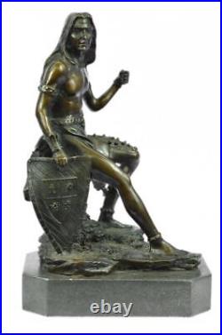 Hand Made Genuine Bronze Original Artwork Indian Chief Bronze Sculpture Figure Hand Made Genuine Bronze Original Artwork Indian Chief Bronze Sculpture Figure