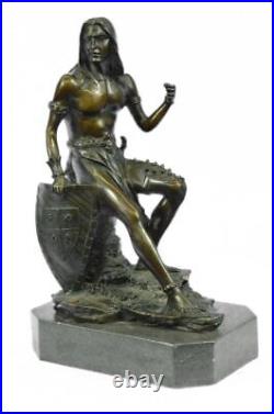 Hand Made Genuine Bronze Original Artwork Indian Chief Bronze Sculpture Figure Hand Made Genuine Bronze Original Artwork Indian Chief Bronze Sculpture Figure