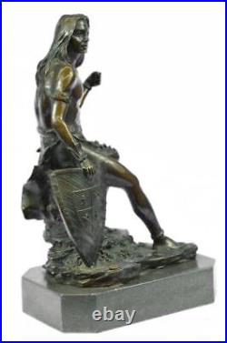 Hand Made Genuine Bronze Original Artwork Indian Chief Bronze Sculpture Figure Hand Made Genuine Bronze Original Artwork Indian Chief Bronze Sculpture Figure