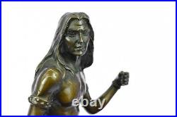 Hand Made Genuine Bronze Original Artwork Indian Chief Bronze Sculpture Statue