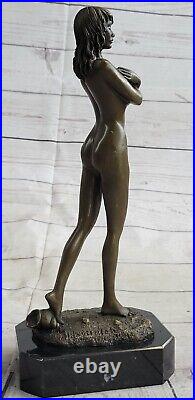 Hand Made Girl Nude Bronze Sculpture Statue Art Figure Figurine Artwork