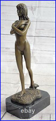 Hand Made Girl Nude Bronze Sculpture Statue Art Figure Figurine Artwork Sale