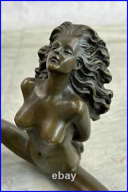 Hand Made Girl Nude Bronze Sculpture Statue Art Figure Figurine Hot Cast Sale